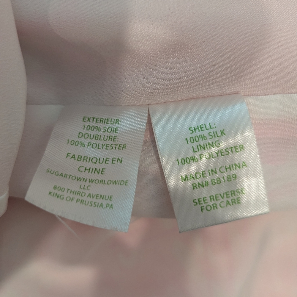 Lilly Pulitzer Dusk Pink Censored Skinny Dipping Silk Slip Dress Size XL - Picture 8 of 11